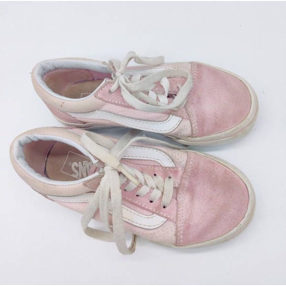 Girls Vans 500714 Old Skool Pale Pink Low Top Skate Sneakers Shoes Size 11.5 Kid - Picture 8 of 12